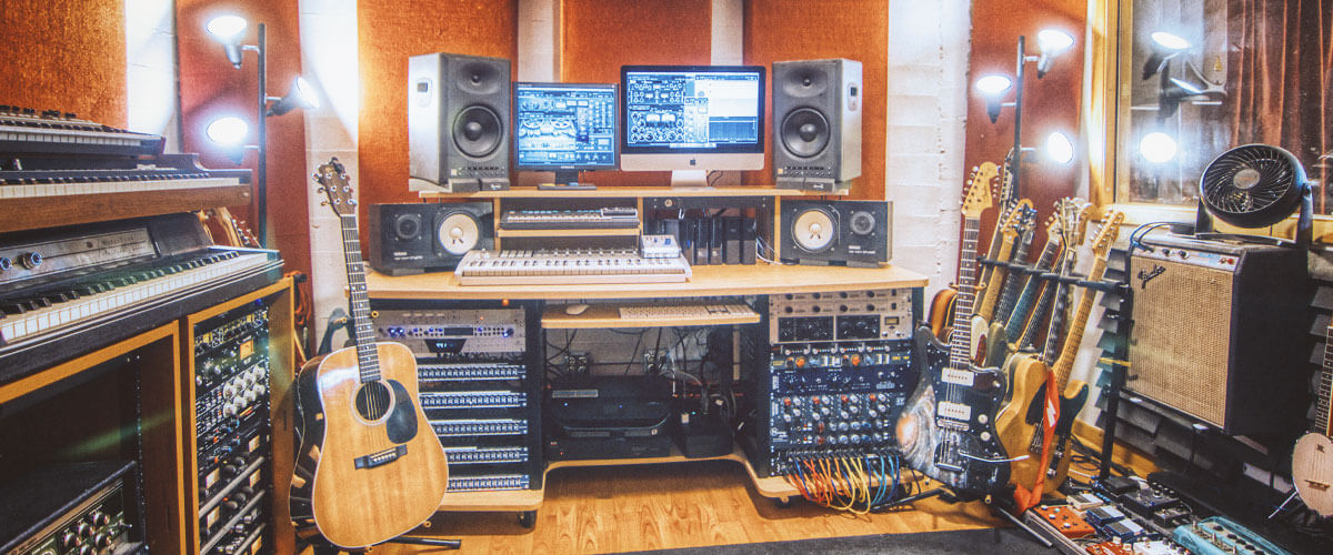 guitars in studio